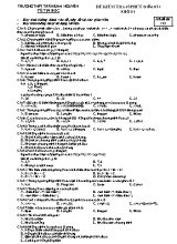 Đề kiểm tra Giữa học kì I môn Tin học Lớp 11 - Mã đề 113 - Trường THPT Trần Khai Nguyên (Có đáp án)